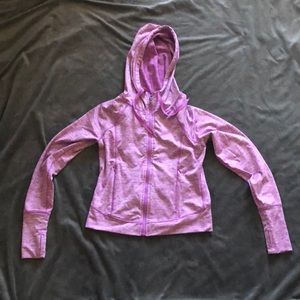 Fuchsia Champion microfleece hoodie zip jacket top